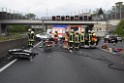 VU Auffahrunfall A 3 Rich Oberhausen kurz vor AS Koeln Dellbrueck P030